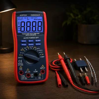 Test gear glyph for AstroAI true-RMS auto-ranging multimeter