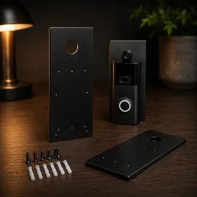 No-drill glyph for Peephole mounting bracket for Ring Video Doorbell 1 and 2
